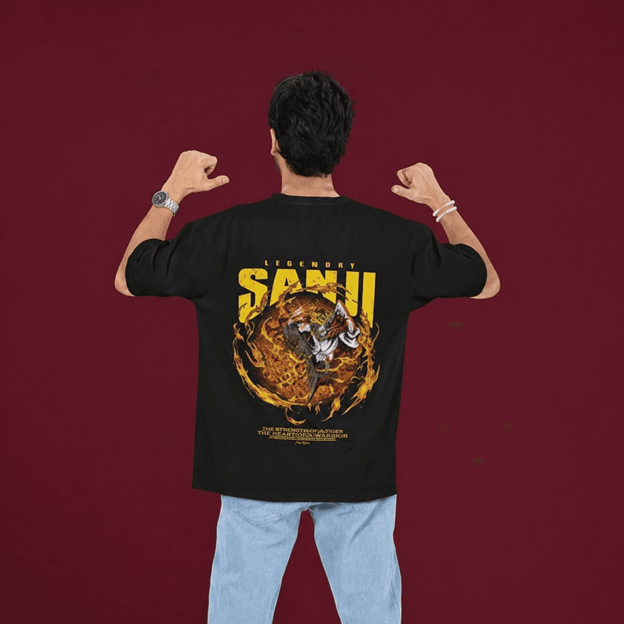 Sanji Tee — One Piece, 260 GSM heavy cotton · reinforced neck