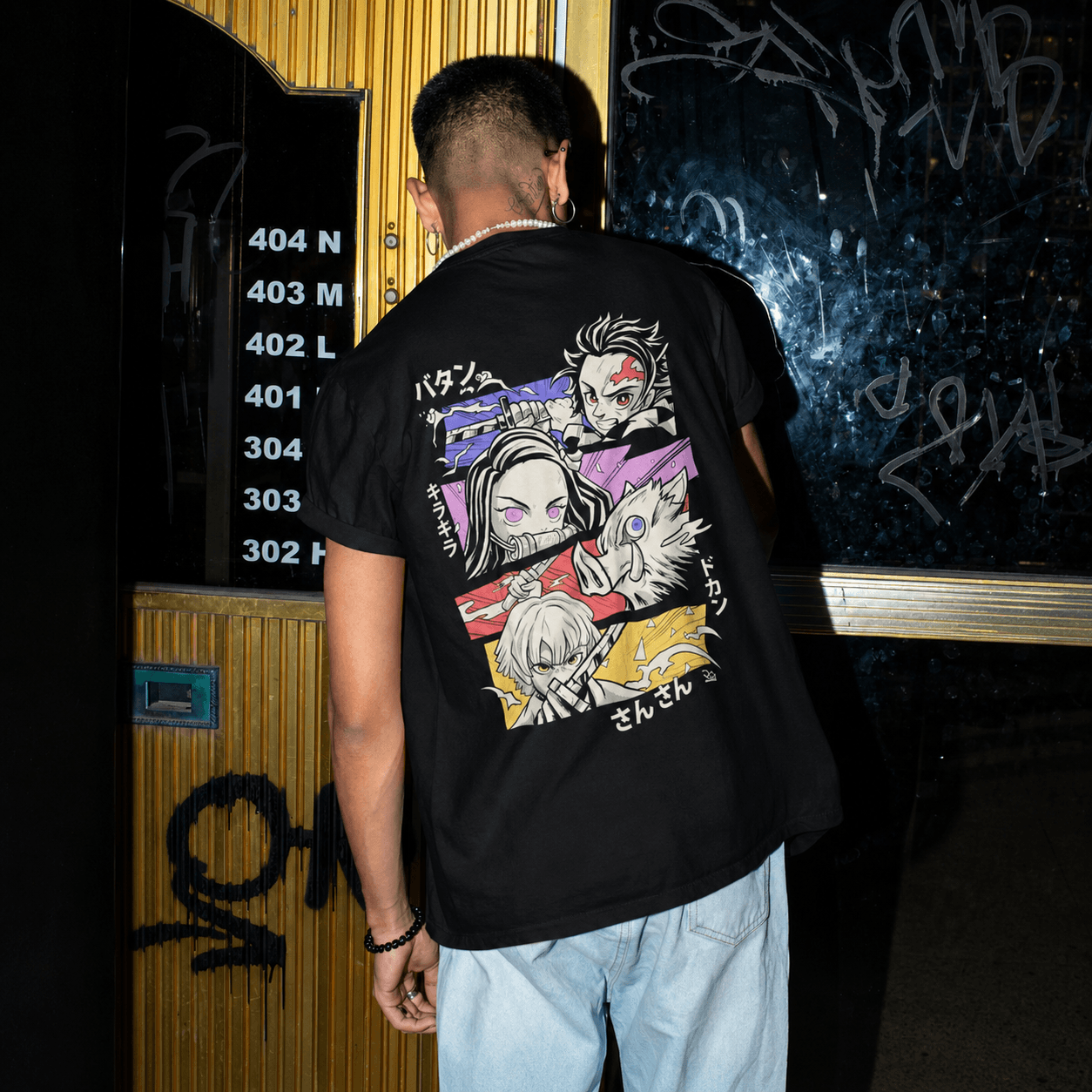 Demon Slayer Haori Tee — Demon Slayer, 220 GSM ring-spun cotton · ribbed collar